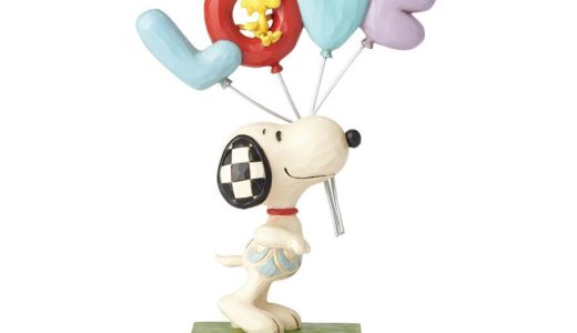 スヌーピー ラブ 風船 バルーン 18.8cm | スヌーピー フィギュア 大人向け 人形 置物 ジムショア グッズ Snoopy with LOVE Balloon ジム・ショア ピーナッツ JIM SHORE PEANUTS 正規輸入品