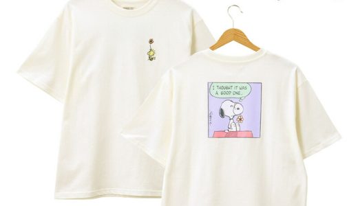 スヌーピー PEANUTS バックプリントTシャツ バニラホワイト