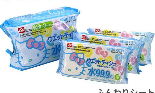 ハローキティ サンリオ 水 99.9％ ウェットティッシュ 80枚×3P