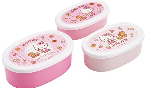 スケーター 弁当箱 ハローキティ お菓子 サンリオ 860ml 3個組 シール容器 保存容器 女の子 日本製 SRS3SAG-A