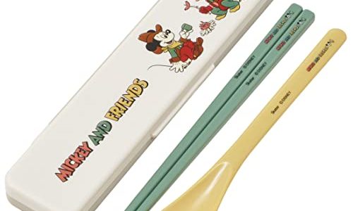 スケーター コンビセット 箸 スプーン セット ディズニー ミッキーマウス & フレンズクッキング 18cm 抗菌 大人用 日本製 CCS3SAAG-A