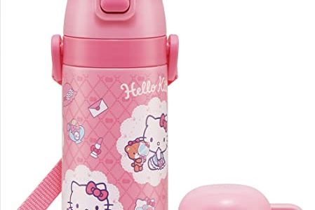 スケーター 2WAY ストロー コップ付 ステンレス キッズ 水筒 350ml ハローキティ サンリオ 女の子 SKCP3-A