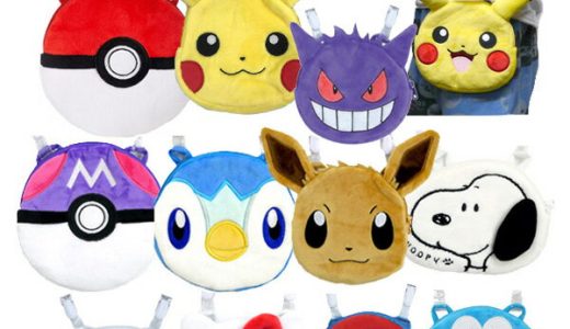 【メール便送料無料】キャラクター クリップポケット | ピカチュウ モンスターボール ポケモン ゲンガー ポッチャマ イーブイ ハローキティ シナモロール ドラえもん キャラクター 移動ポケット ポケットポーチ ポシェット クリップ キッズ 子供用 男の子 女の子 かわいい