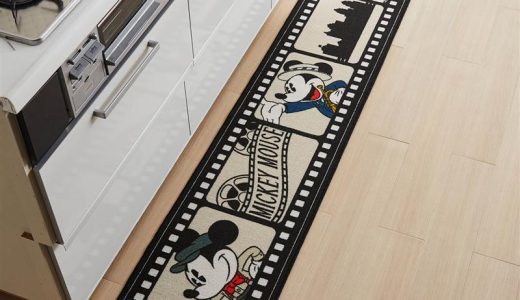 【ポイント5倍!】◆ 約44×240 ◆【Disney】 ディズニー フィルムデザインキッチンマット「ミッキーマウス」◇ ファブリック マット キッチンマット カーペット 敷き物 敷物 敷きもの 新生活 おしゃれ 洗える キャラクター ベルメゾン ◇ W45L240