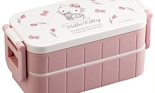 スケーター 弁当箱 ハローキティ ラインデザイン 600ml 2段 女性用 日本製 YZW3AG-A