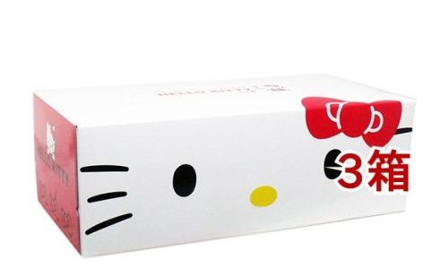 ハローキティ キュートなピンクティシュ(300枚入(150組)*3コセット)[ティッシュ]