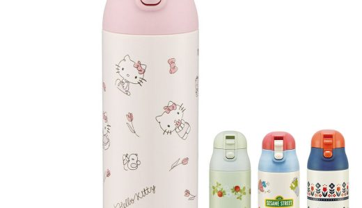 水筒 500ml ステンレス 直飲み ワンプッシュステンマグボトル キャラクター （ ハローキティ セサミストリート 魔女の宅急便 トトロ 保温 保冷 マグボトル ステンレスマグボトル 軽量 ワンプッシュ ロック付き キッズ 大人 ）