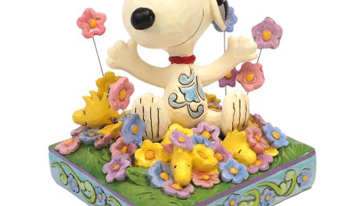 スヌーピー ウッドストック 花畑 12cm | Snoopy in Flowers ジム・ショア ピーナッツ JIM SHORE 正規輸入品