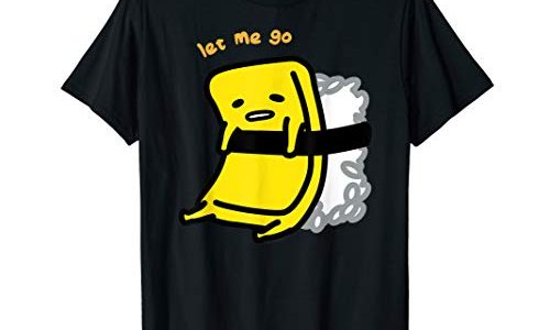 ぐでたま たまご寿司 半袖Tシャツ レディース 【Sサイズ】 ブラック ファッション トップス アメリカ