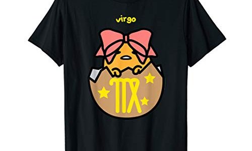 ぐでたま おとめ座 半袖Tシャツ メンズ 【Sサイズ】 ブラック ファッション トップス アメリカ