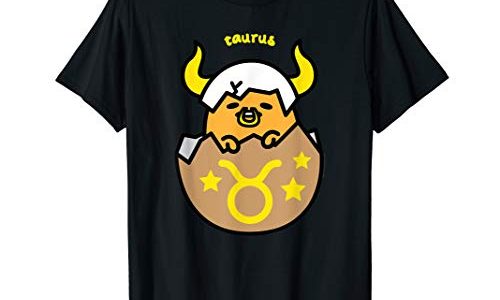 ぐでたま おうし座 半袖Tシャツ メンズ 【Sサイズ】 ブラック ファッション トップス アメリカ