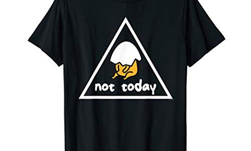 ぐでたま 今日じゃない Not Today 半袖Tシャツ メンズ 【Sサイズ】 ブラック ファッション トップス アメリカ