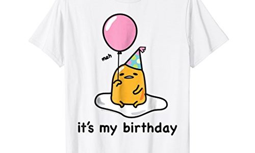 ぐでたま 私の誕生日 半袖Tシャツ レディース 【Sサイズ】 ホワイト ファッション トップス アメリカ