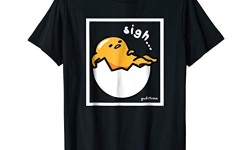 ぐでたま ため息をつく 半袖Tシャツ メンズ 【Sサイズ】 ブラック ファッション トップス アメリカ プリケツ