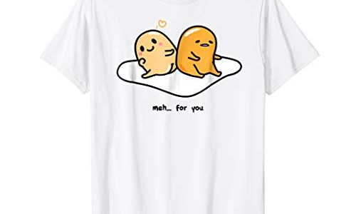 ぐでたま ラブ 半袖Tシャツ メンズ 【Sサイズ】 ホワイト ファッション トップス アメリカ