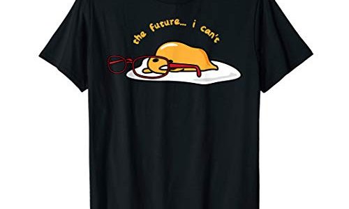 ぐでたま the Future...I can't 半袖Tシャツ メンズ【Sサイズ】 ブラック ファッション トップス アメリカ