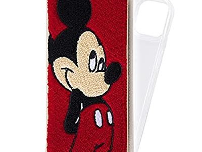 iPhone 13 『ディズニーキャラクター』/手帳型 FLEX CASE サガラ刺繍/ミッキーマウス