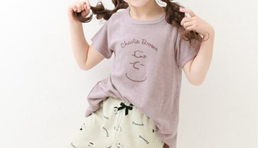 【SALE／22%OFF】devirock PEANUTS スヌーピーガールズ半袖パイルルームウェア パジャマ デビロック 子供服 キッズ デビロック インナー・ルームウェア パジャマ パープル ホワイト グレー