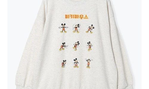 【SALE／50%OFF】Ludic Park 【DISNEY/ディズニー/ミッキーマウス】運動をする「ミッキーマウス」デザイン裏毛スウェットプルオーバー ルディックパーク トップス カットソー・Tシャツ グレー パープル