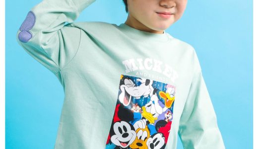 SLAP SLIP 【 Disney 】 ミッキーマウス / ミニーマウス / シルエット 肘 配色 Tシャツ / ディズニー (80~130cm) ベベ オンライン ストア トップス カットソー・Tシャツ グリーン ホワイト