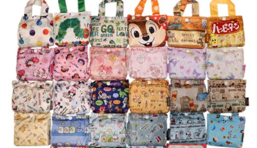 ★ポイント最大15倍還元★【楽天ランキング1位】 エコバッグ キャラクター ecobag 買い物バッグ 収納 ポーチ 折りたたみ コンパクト ミッキー ミニー チップとデール プーさん スヌーピー キティちゃん マイメロ ペコちゃん サンリオ すみっコぐらし お菓子柄