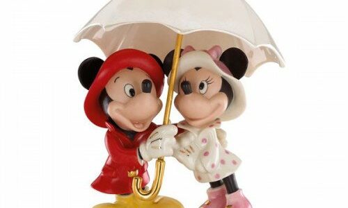 レノックス ミッキー&ミニー 雨に唄えば LENOX Mickey and Minnie Singing in the Rain ディズニー ミッキーマウス ミニーマウス 相合傘 ギフト プレゼント □