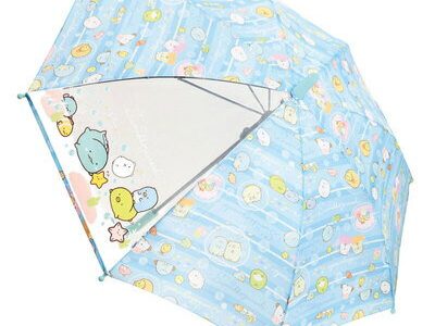 50cm キッズ傘 すみっコぐらし ブルー 【 カサ レイングッズ アウトドア用品 雨具 キャンプ用品 レジャー用品 かさ 雨傘 】