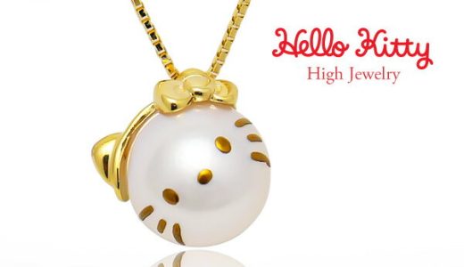 サンリオ公式 ハローキティ アコヤ真珠 K18YG K18PG ペンダント　HELLO KITTY Pearl Pendant CON