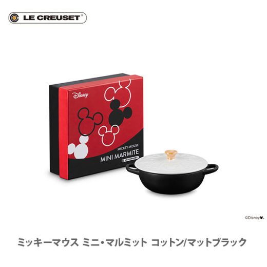 【6/1限定 確率1/2で最大100％Pバック！】 LE CREUSET ル・クルーゼ ミッキーマウス ミニ・マルミット コットン/マットブラック 81904129810331【ルクルーゼ ディズニー ミッキー 食器 ディッシュ ストーンウェア キッチン おしゃれ 人気 ギフト】