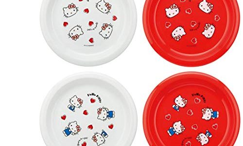 スケーター プレート 4個セット プラスチック製 21cm ハローキティ Red Heart サンリオ 日本製 P5P