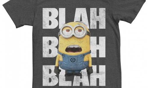 キャラクター Tシャツ チャコール ヘザー 【 HEATHER LICENSED CHARACTER MINIONS BLAH TEE CHARCOAL 】