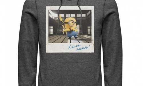 キャラクター フード付 スウェットシャツ トレーナー チャコール ヘザー 【 HEATHER LICENSED CHARACTER MINIONS IN THE DOJO CHARCOAL 】