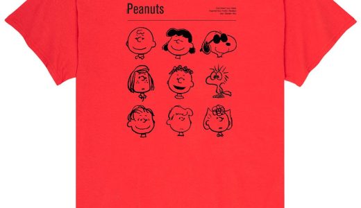 キャラクター Tシャツ 赤 レッド & 【 RED LICENSED CHARACTER PEANUTS SNOOPY FRIENDS TEE 】