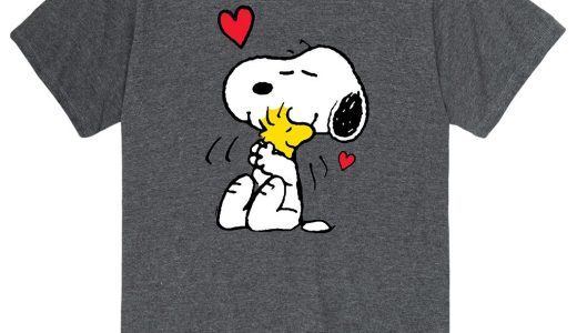 キャラクター Tシャツ 青色 ブルー 【 LICENSED CHARACTER PEANUTS SNOOPY LOTS OF LOVE TEE BLUE 】