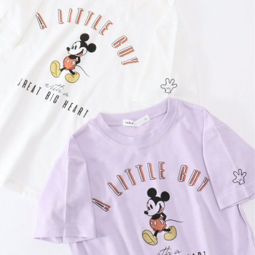 【ポイント10倍！ 6/1 0:00〜23:59まで】【キッズ】 Disney ディズニー ミッキーマウス／レタープリントTシャツ（100~150cm）