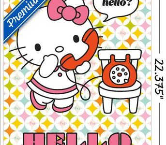 [送料無料] Hello Kitty - Hello Wall Poster with Push Pins, 14.725