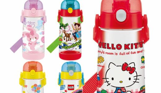 水筒 直飲み プラスチック ワンプッシュボトル 480ml 子供 キャラクター 軽量 （ キッズ 幼稚園 保育園 子供用水筒 ダイレクトボトル マグボトル 透明 クリア ボトル 子供用 ハローキティ トイストーリー トミカ スケーター PDDR5 ）