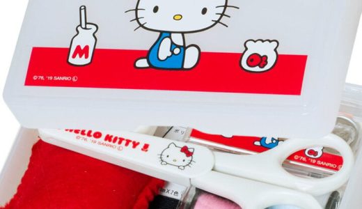 裁縫セット ハローキティ ソーイングセット スモールタイプ 7点セット｜Sanrio 裁縫道具 裁縫箱 裁縫道具セット 携帯用 持ち歩き用 応急処置