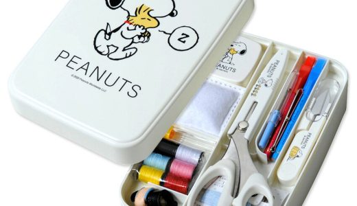 スヌーピー ソーイングセット うす型タイプ ホワイト 13点セット 8559 | ミササ ソーイングノーション SNOOPY グッズ 家庭科 学校教材 教室通い 男子 女子 抗菌加工