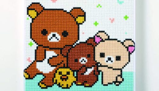 ダイヤモンドフィックス キット リラックマ Happy life with Rilakkuma DF22-RK002 ／ 20×20cm | 東京交易 ダイアモンドフィックス ビーズキット ビーズキャンバスアート 貼り付け インテリア フレーム 刺繍キット ダイヤモンド アート