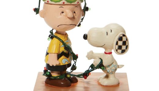 スヌーピー チャーリーブラウン クリスマスデコレーション 14.9cm スヌーピー | Charlie Brown Tangled Lights ジム・ショア ピーナッツ JIM SHORE 正規輸入品