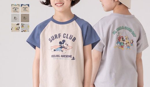 ゆうパケ送料無料 子供服 ミッキーマウス ミッキー Tシャツ 半袖 キッズ ディズニー ベビー ベビー服 ワイド ビッグシルエット 男の子 女の子 ユニ 天竺 Disney レトロ ラグラン セットイン 綿100％ 夏 夏服 トップス ファッション グッズ 80 90 100 110 120 130cm [M便 1/2]