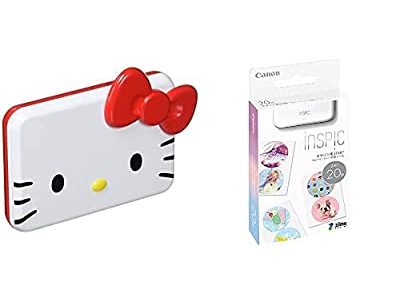 Canon スマホプリンター iNSPiC PV-123-HK 写真用 HELLO KITTY ハローキティ+丸形シール 20枚入りセット