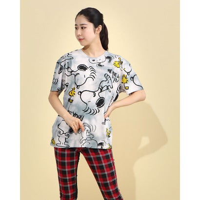 デシグアル Desigual Tシャツ半袖 SNOOPY （グレー/ブラック）