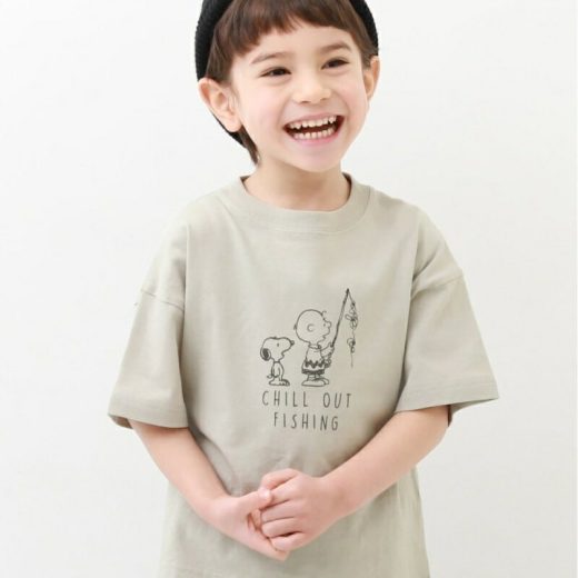 【SALE／20%OFF】devirock PEANUTS BIG スヌーピー柄Tシャツ デビロック 子供服 キッズ デビロック トップス カットソー・Tシャツ グレー ブラック ブルー