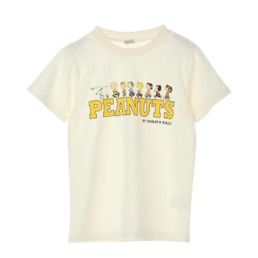 koe Kid's 【キッズアイテム】【PEANUTS】スヌーピーTシャツ コエ トップス カットソー・Tシャツ ホワイト グレー ブラウン イエロー カーキ