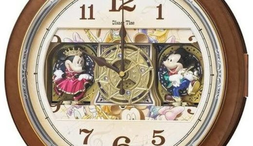 【5%OFFクーポン8日(月) 10:59迄】SEIKO CLOCK セイコー クロック FW587B 掛け時計 ミッキーマウス ミニーマウス 電波 アナログ からくり 6曲 メロディ ミッキー&フレンズ Disney Time ディズニータイム 茶 マーブル 模様