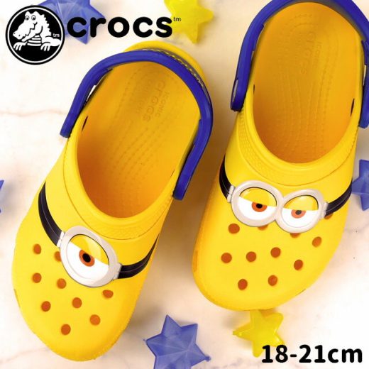 【100円引クーポン有】【送料無料】クロックス crocs 男の子 女の子 子供靴 キッズ ジュニア サンダル ファンラブ アイアム ミニオンズ cg k クロッグサンダル ミニオン 怪盗グルーの月泥棒 207461-730 イエロー 【あす楽】evid |5