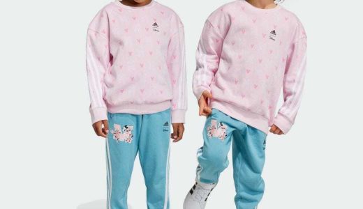 【公式】アディダス adidas 返品可 adidas × Disney ミッキーマウス ジョガートラックスーツ スポーツウェア キッズ／子供用 ウェア・服 セットアップ ジャージ ピンク IB1235 上下