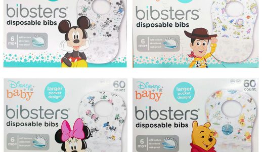 コストコ ディズニー ビブスター 使い捨て エプロン 60枚入り×4セット D100 【costco Disney Bibster ミッキーマウス ミニーマウス トイストーリー プーさん 柄入り お出かけ 外食】【送料無料エリアあり】